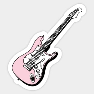 Shell Pink Electric Guitar Sticker